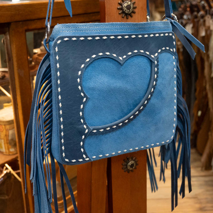 Handmade Selina Pool Ocean Blue Chap Purse