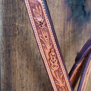 Ross Bullinger Tooled Headstall  AAHS069 Tack - Headstalls Ross Bullinger   