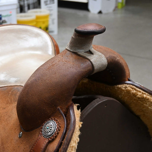15" USED BURNS COW HORSE SADDLE Saddles - Used Burns Saddlery