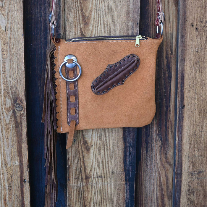 Handmade Rust Crossbody Chap Purse
