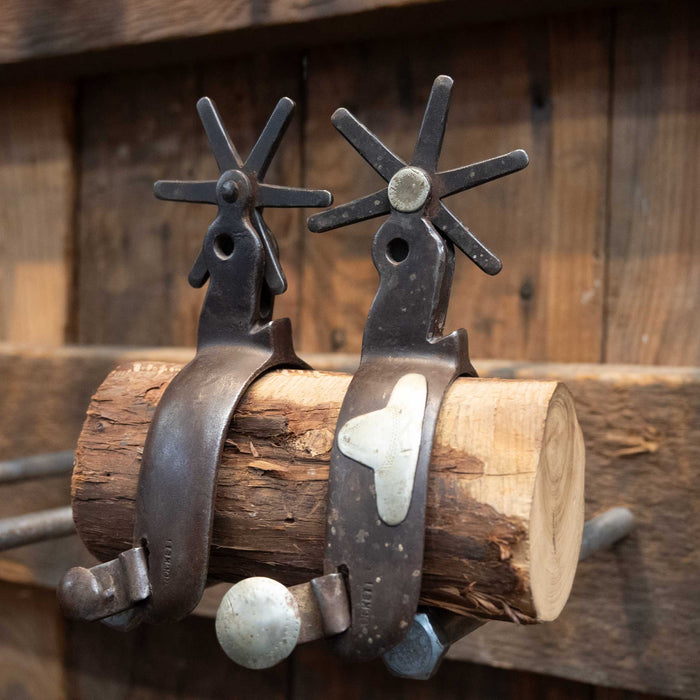 Crockett Silver Mounted Sombrero 6pt. Chihuahua Spurs