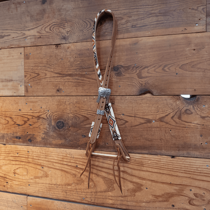 Bill Plummer Beaded Split Ear Headstall