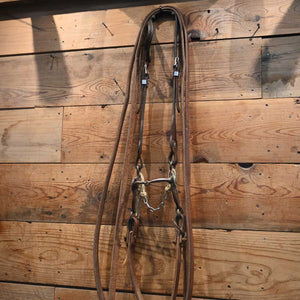 Bridle Rig - Fancy! Shopmade Snaffle with Silver Inlay -Concho Bit RIG879 Tack - Rigs MISC