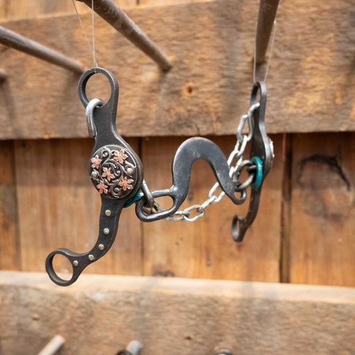 Paul Petska Washer Port Chain - 5 Copper Flowers Bit Tack - Bits Paul Petska