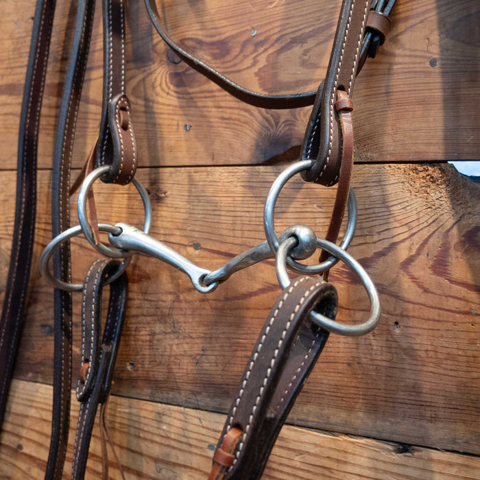 O-Ring Smooth/Twisted Snaffle Bridle Rig Sale Barn MISC
