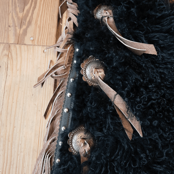 Kid's Black Woolies Batwings with Tassels