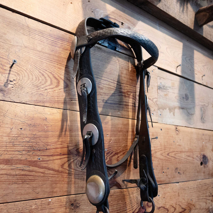 HP Shipley Kansas City Ol' West Silver Nickel Conchos Bridle Set Tack - Rigs HP Shiply Kansas City