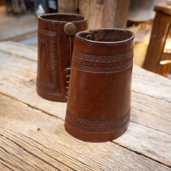 1920's Tooled Leather Cowboy Cuffs