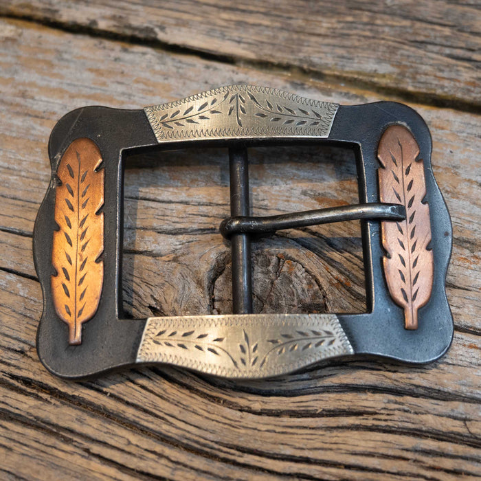 DEAN Silver & Copper Mounted Belt Buckle