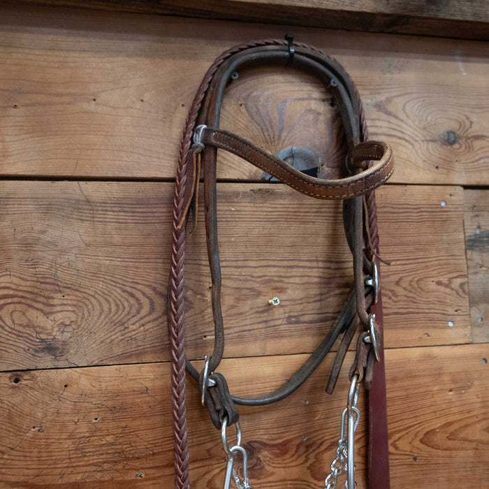 JD Morrow Twisted Snaffle Sliding Gag Bridle Rig Tack - Rigs JD Morrow