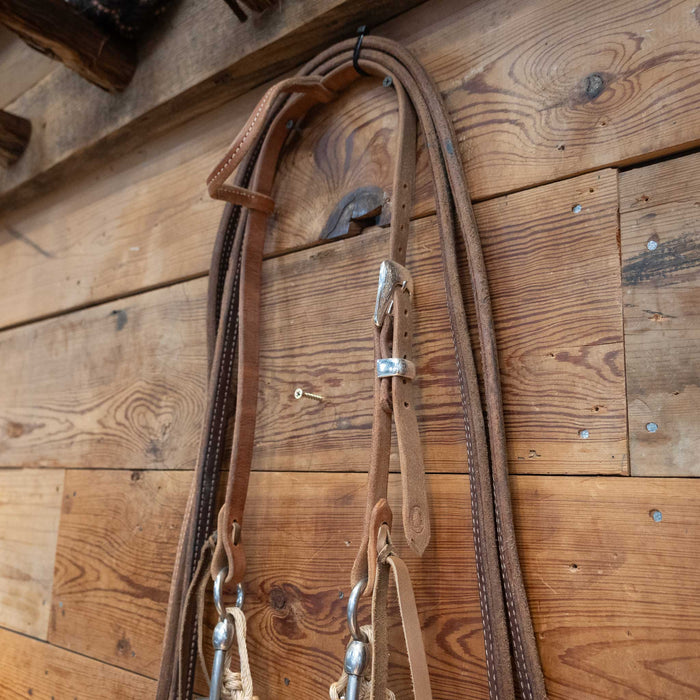 Cow Horse Supply Twisted Wire Snaffle Bridle Rig w/ Single Ear Headstall