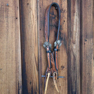 Tooled Headstall with two JM Headstall Buckles AAHS070 Tack - Headstalls MISC   