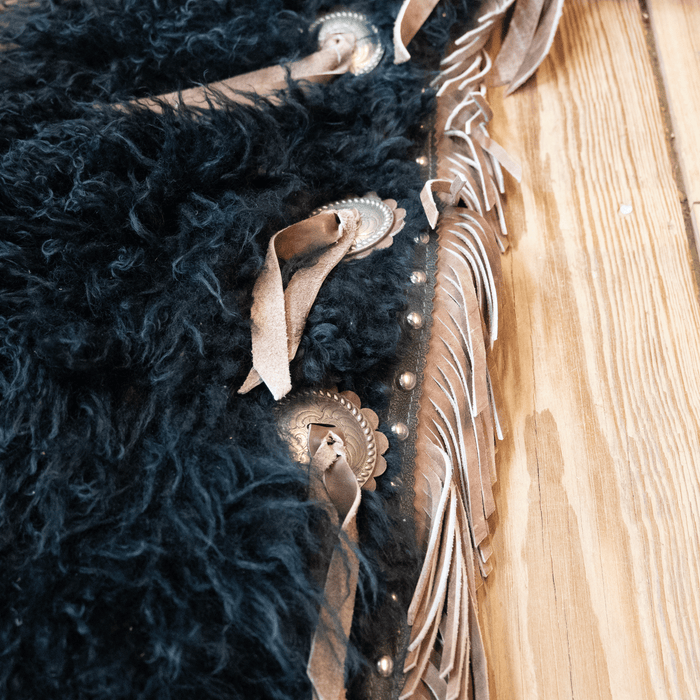 Kid's Black Woolies Batwings with Tassels