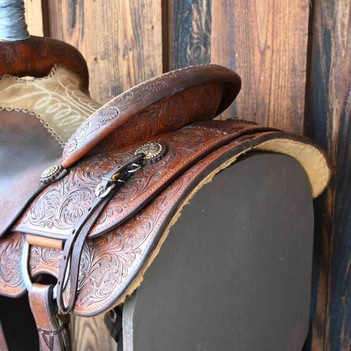 13.5" USED MARTIN X-T TEAM ROPING SADDLE Saddles - Used Martin Saddlery