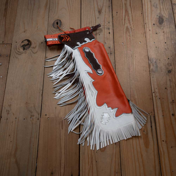 Beagley Child Orange Rodeo Chaps Tack - Chaps & Chinks Jerry Beagley