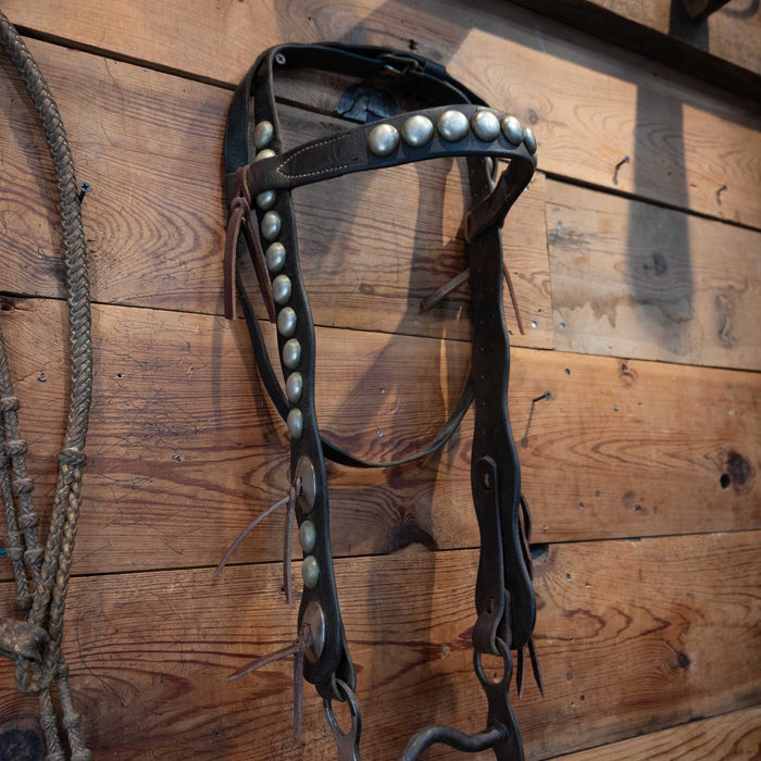 Vintage Studded Bridle Rig and Breast Collar Set Tack - Rigs MISC