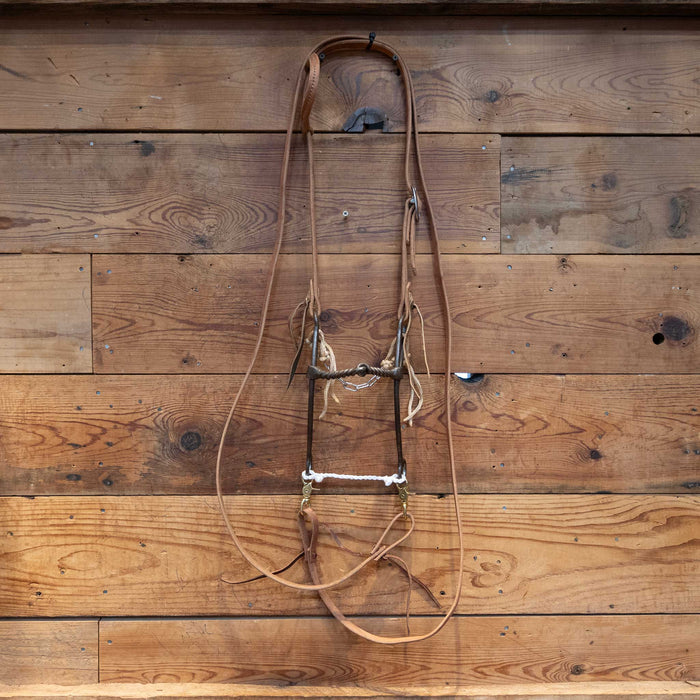Twisted Wire Snaffle Gag Bridle Rig w/ Single Ear Headstall