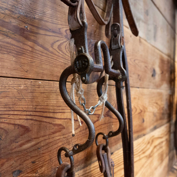 U.S. Cavalry Solid Port Bridle Rig w/ Browband Headstall
