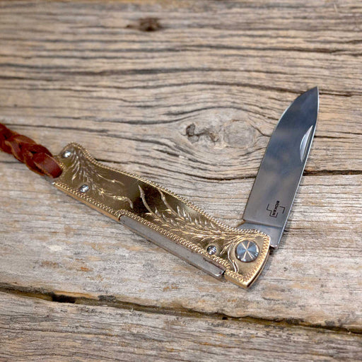 Kamphaus Brass Engraved Pocket Knife Knives Kamphaus
