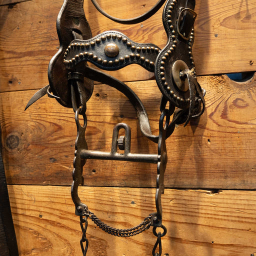 1940's Beurman Bit w/ Vintage Dotted Bridle Rig Tack - Rigs Buerman