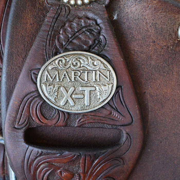 13.5" USED MARTIN X-T TEAM ROPING SADDLE Saddles - Used Martin Saddlery