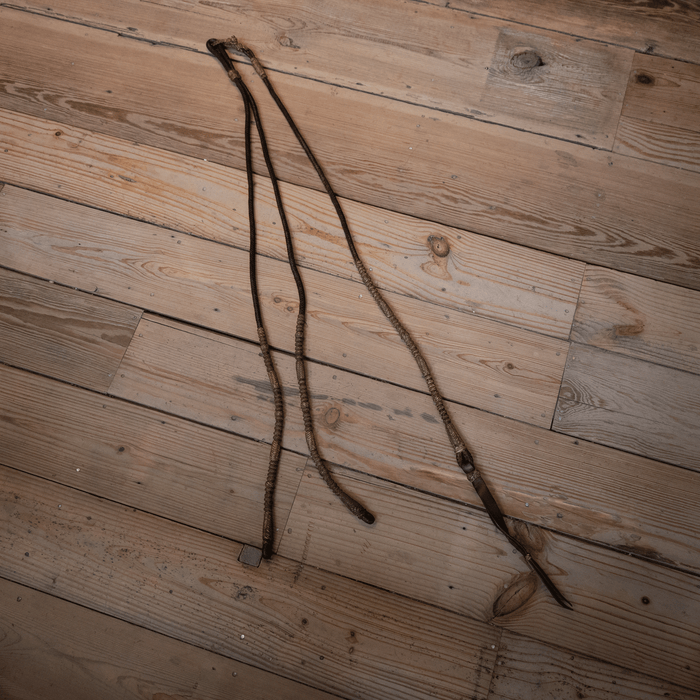 Vintage Braided Leather Romels with rawhide Accents