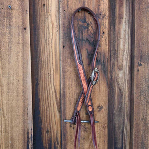 Ross Bullinger Tooled Headstall with a Headstall Buckle AAHS071 Tack - Headstalls Ross Bullinger   