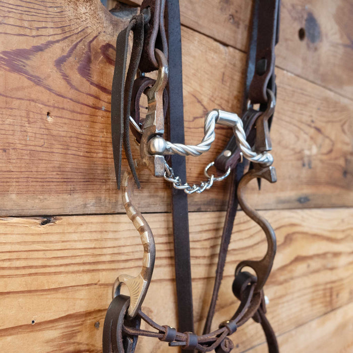 Kerry Kelley 10 Twisted Wire Hinge Port Bridle Rig