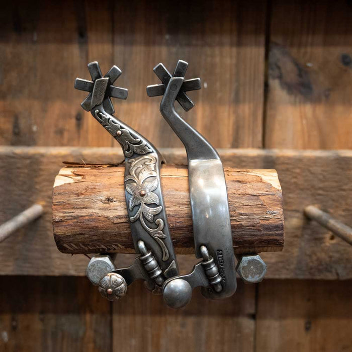 Kerry Kelley Silver Mounted 6pt Spurs Tack - Spurs Kerry Kelley