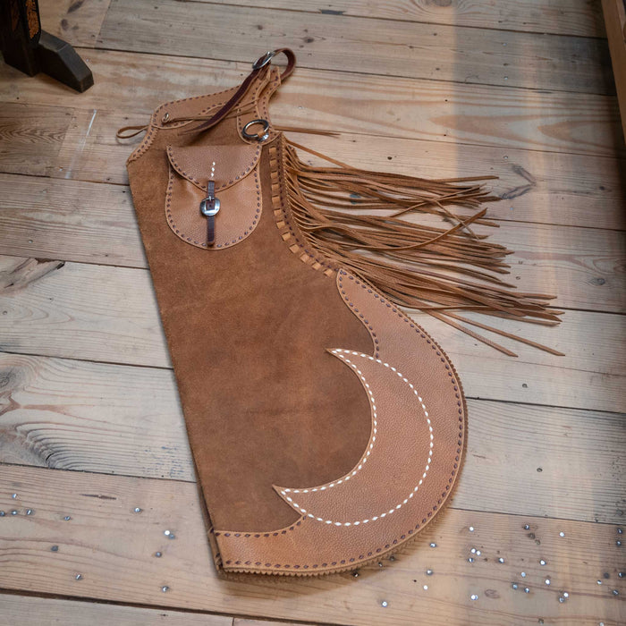 NEW Rust Stepthrough Chaps with Moons