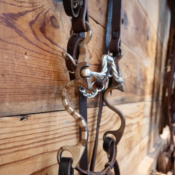 Kerry Kelley 10 Twisted Wire Hinge Port Bridle Rig