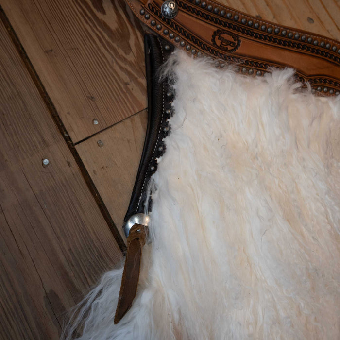 Snow White Angora Wooley Shotgun Chaps
