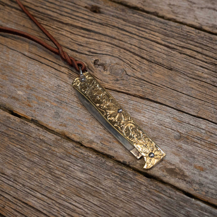 Kamphaus Brass Engraved Pocket Knife Knives Kamphaus