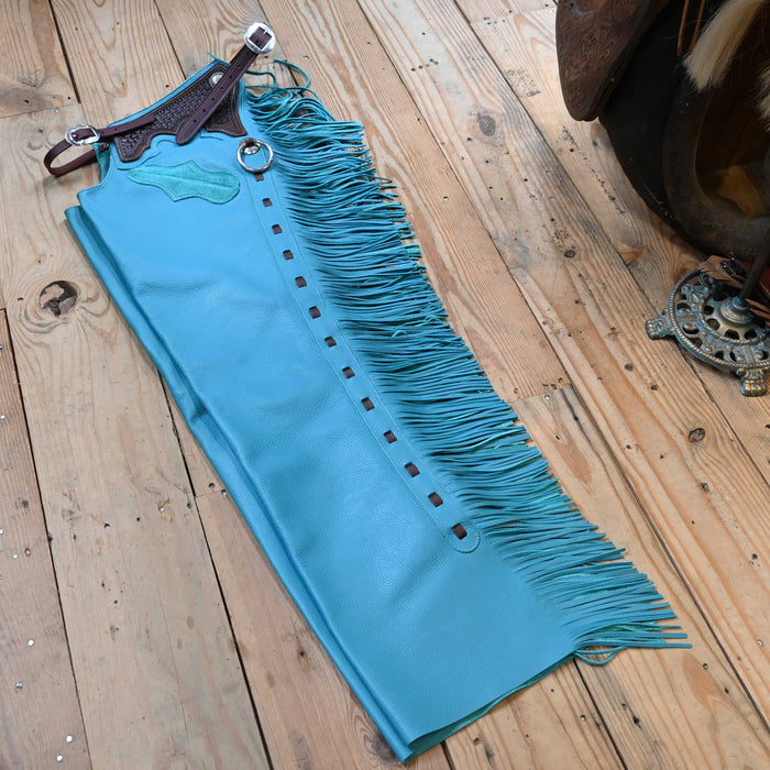 Teskey's Medium Turquoise-Aqua Chaps 2202 Tack - Chaps & Chinks Teskey's