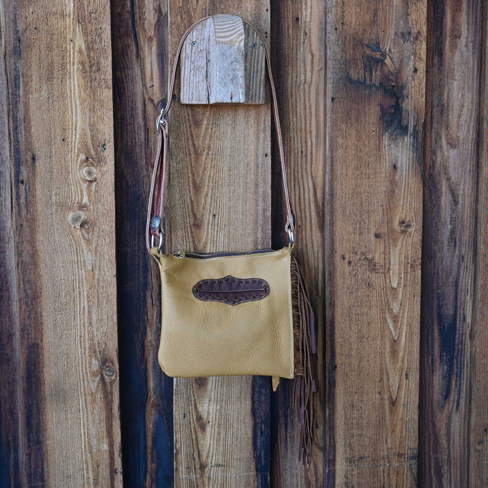 Handmade Smooth Ginger Crossbody Chap Purse