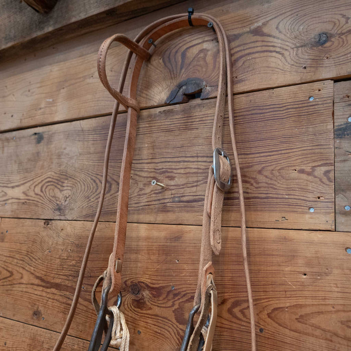 Twisted Wire Snaffle Gag Bridle Rig w/ Single Ear Headstall