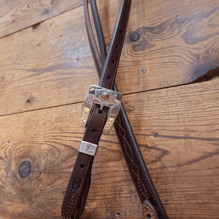 Blevins Leather 1" Split Ear Headstall w/ Reid Jones Buckle