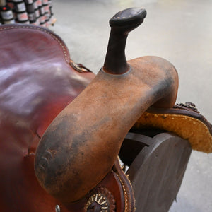 16.5" USED JEFF SMITH CUTTING SADDLE Saddles Jeff Smith