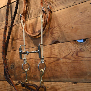 Barrel  Rig - CHS Lariat Draw Gag - Dogbone  Sliding Gag Bit -  RIG603 Tack - Rigs Cow Horse Supply   