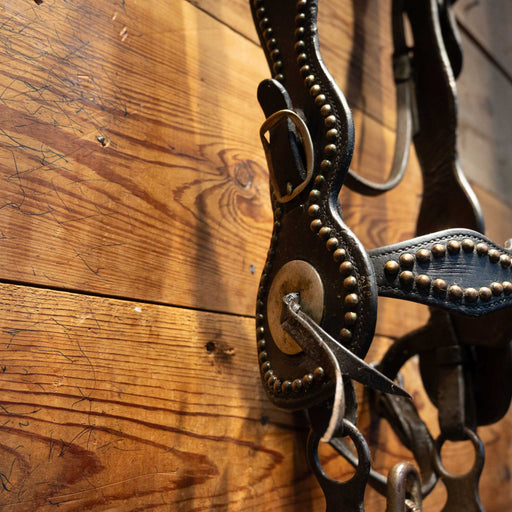 1940's Beurman Bit w/ Vintage Dotted Bridle Rig Tack - Rigs Buerman