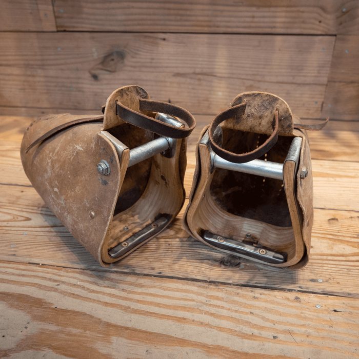 Rawhide Clark's Tapderos with Wooden Stirrups