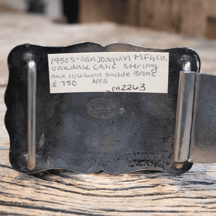 1950's San Joaquin MFG Co. Sterling Silver Belt Buckle