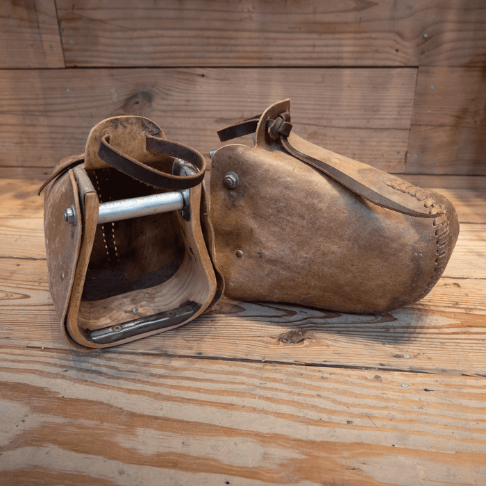 Rawhide Clark's Tapderos with Wooden Stirrups