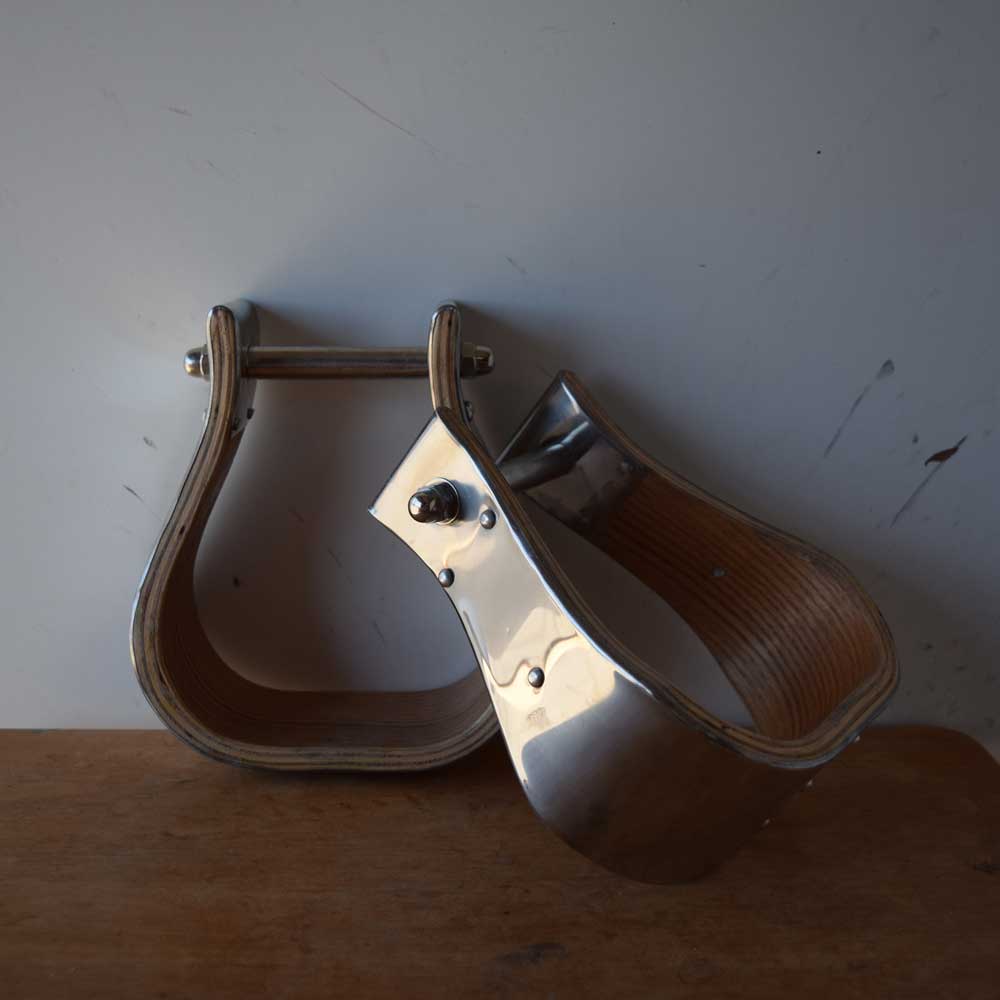 Used Monel and Wooden Bell Stirrups Sale Barn Teskeys   