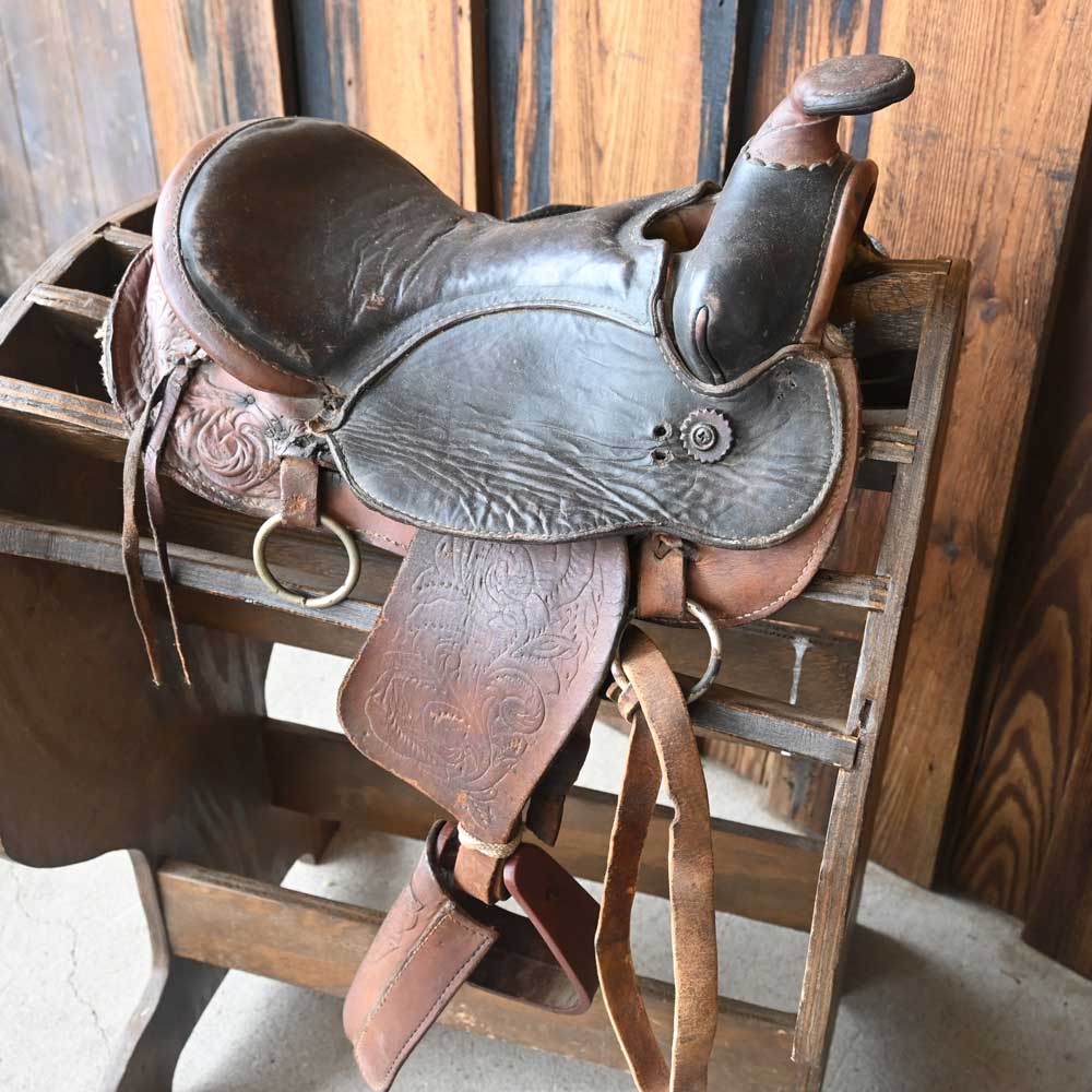 Vintage Western Cowboy Saddle - Western Decor  _CA735 Collectibles MISC   