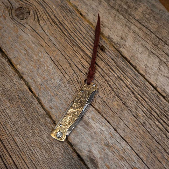 Kamphaus Engraved Brass Pocket Knife Knives Kamphaus