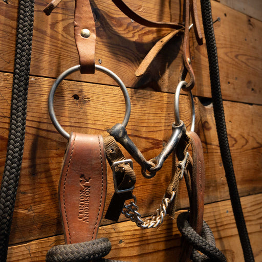 Smooth Snaffle Bridle Rig w/Clinton Anderson Rope Reins Sale Barn MISC