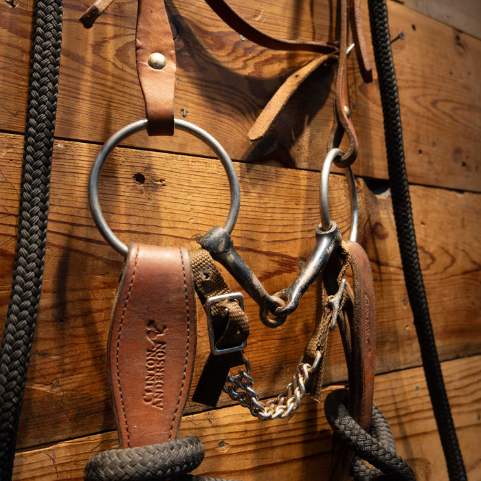 Smooth Snaffle Bridle Rig w/Clinton Anderson Rope Reins Sale Barn MISC