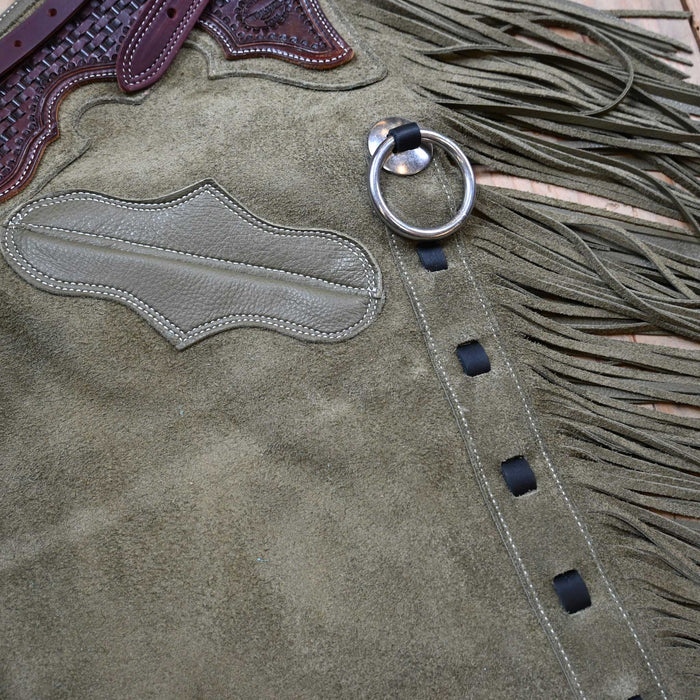 Teskey's Medium Roughout Shotgun Chaps 2203 Tack - Chaps & Chinks Teskey's