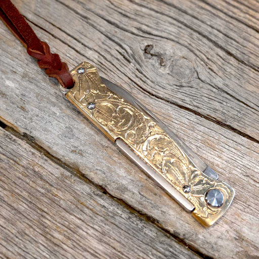 Kamphaus Engraved Brass Pocket Knife Knives Kamphaus